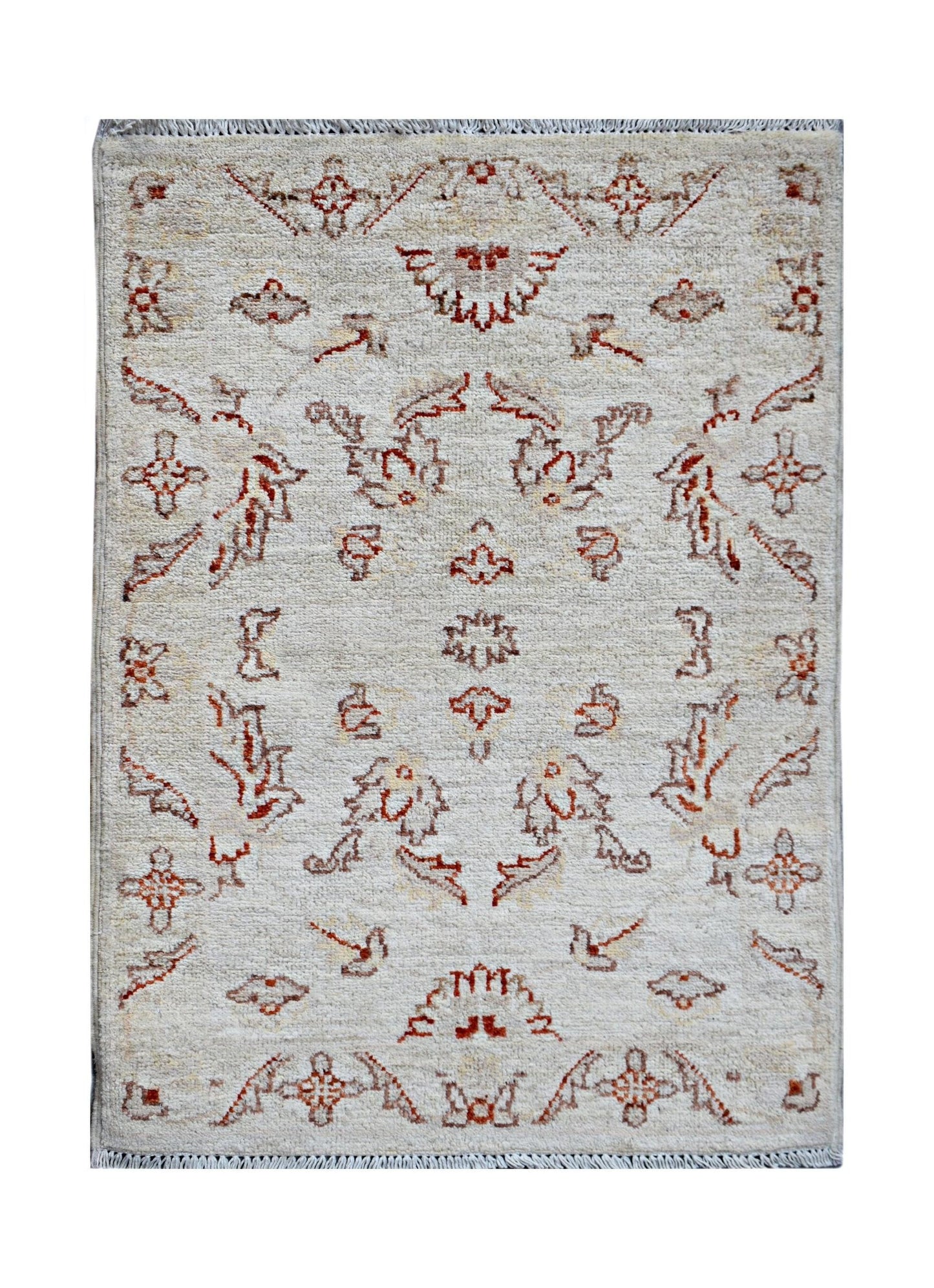 Handmade Mini Afghan Chobi Rug | 96 x 57 cm | 3'2" x 1'10" - Najaf Rugs & Textile
