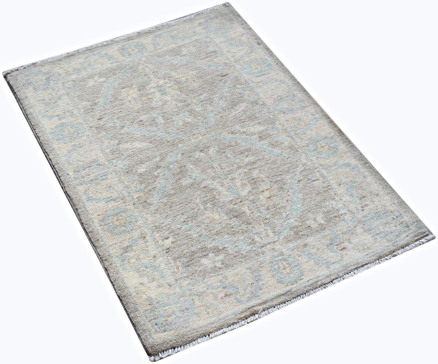 Handmade Mini Afghan Chobi Rug | 96 x 69 cm | 3'2" x 2'3" - Najaf Rugs & Textile