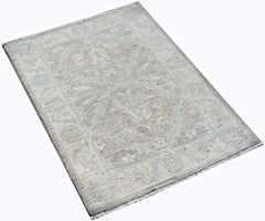 Handmade Mini Afghan Chobi Rug | 96 x 69 cm | 3'2" x 2'3" - Najaf Rugs & Textile