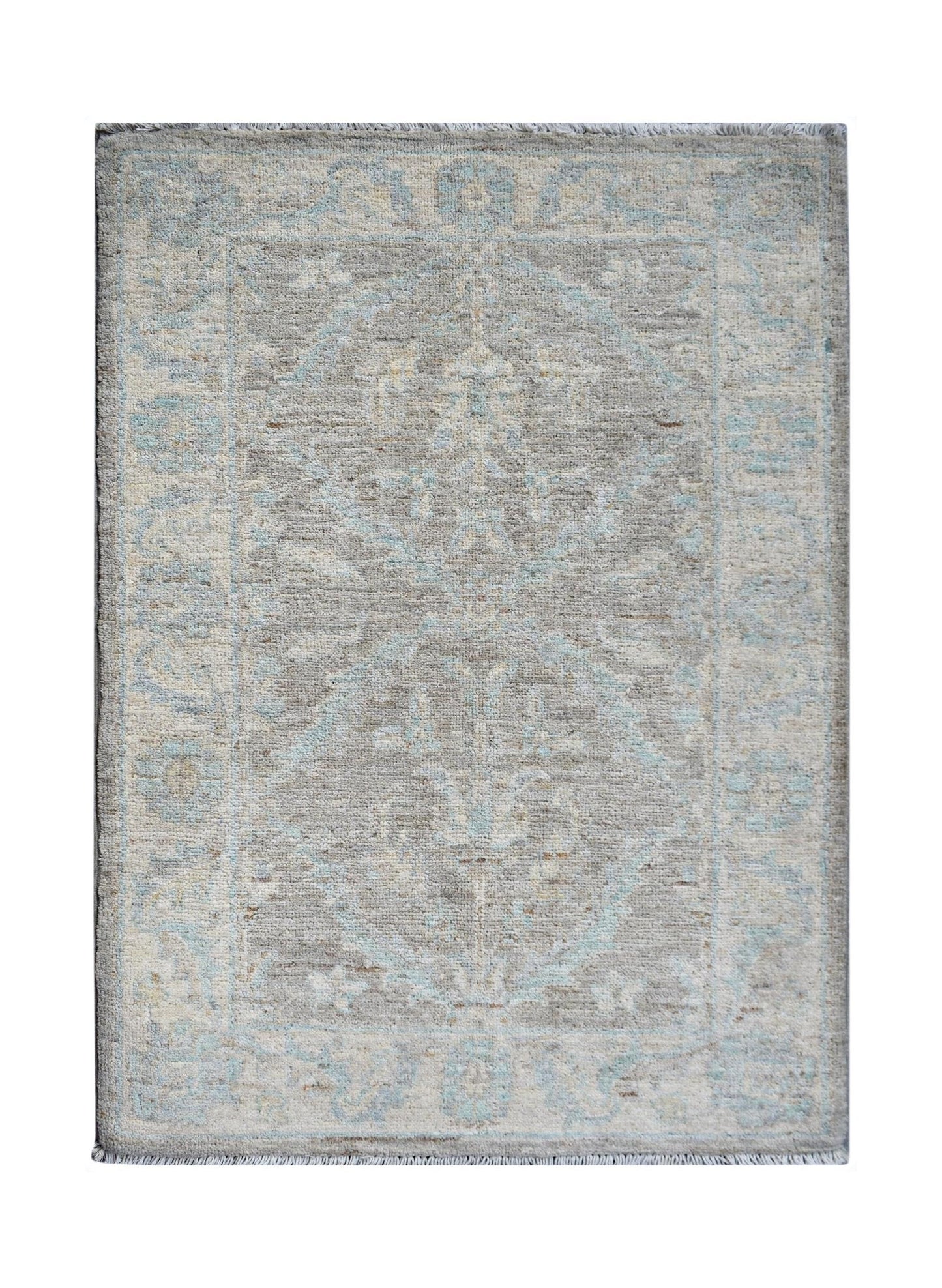Handmade Mini Afghan Chobi Rug | 96 x 69 cm | 3'2" x 2'3" - Najaf Rugs & Textile