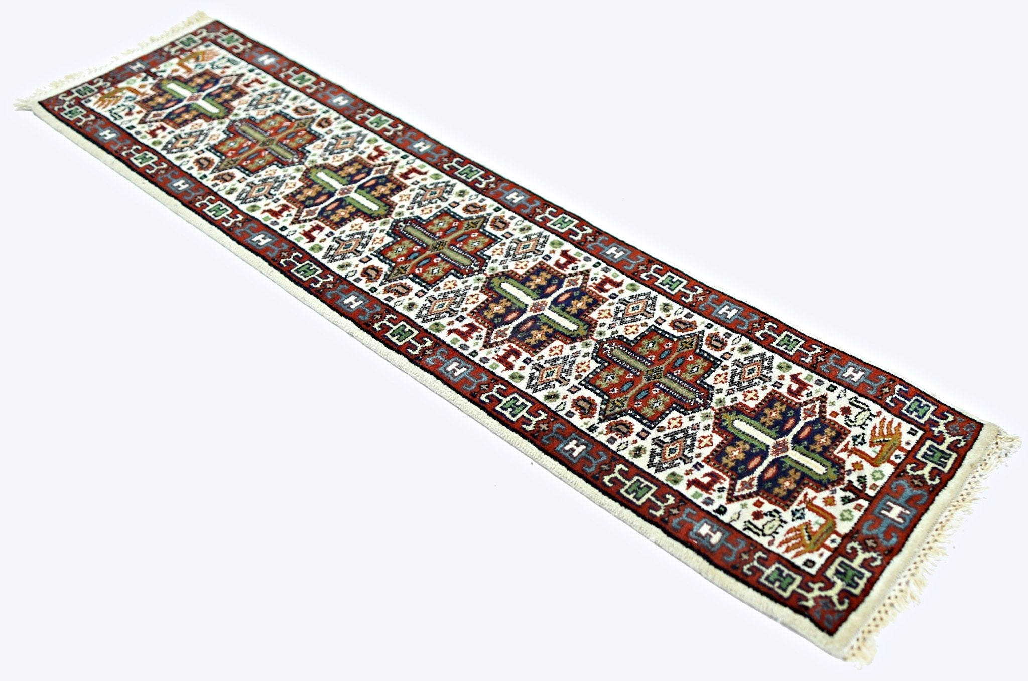 Handmade Mini Vintage Persian Hallway Runner | 128 x 31 cm | 4'2" x 1' - Najaf Rugs & Textile