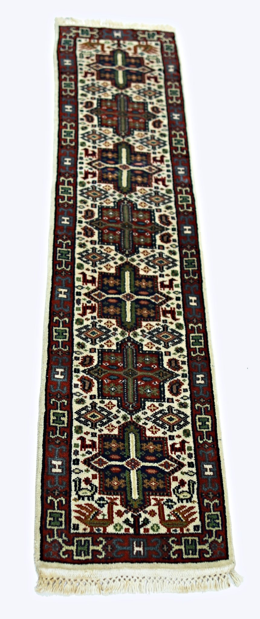Handmade Mini Vintage Persian Hallway Runner | 128 x 31 cm | 4'2" x 1' - Najaf Rugs & Textile
