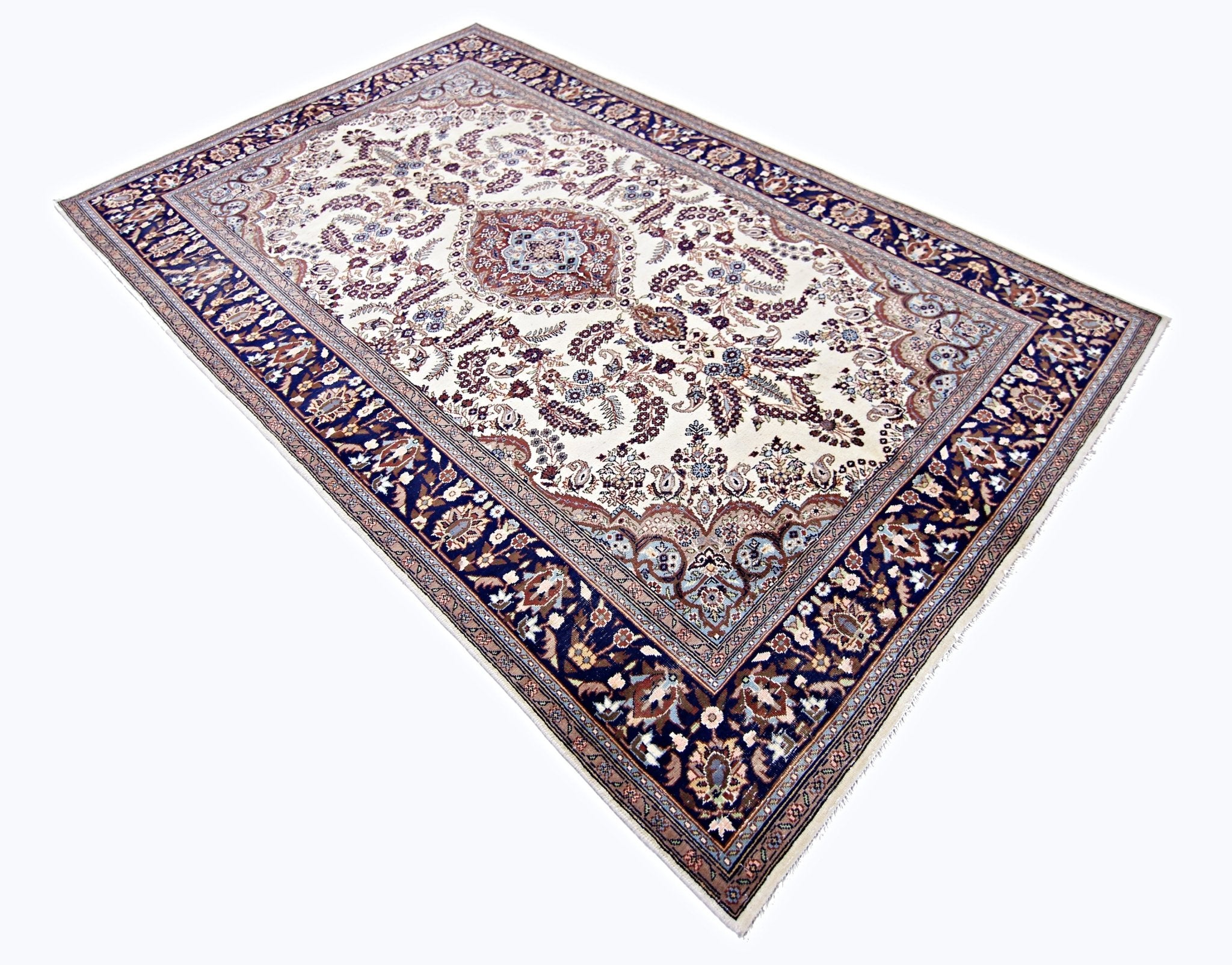 Handmade Traditional Pakistani Rug | 218 x 139 cm | 7'2" x 4'7" - Najaf Rugs & Textile
