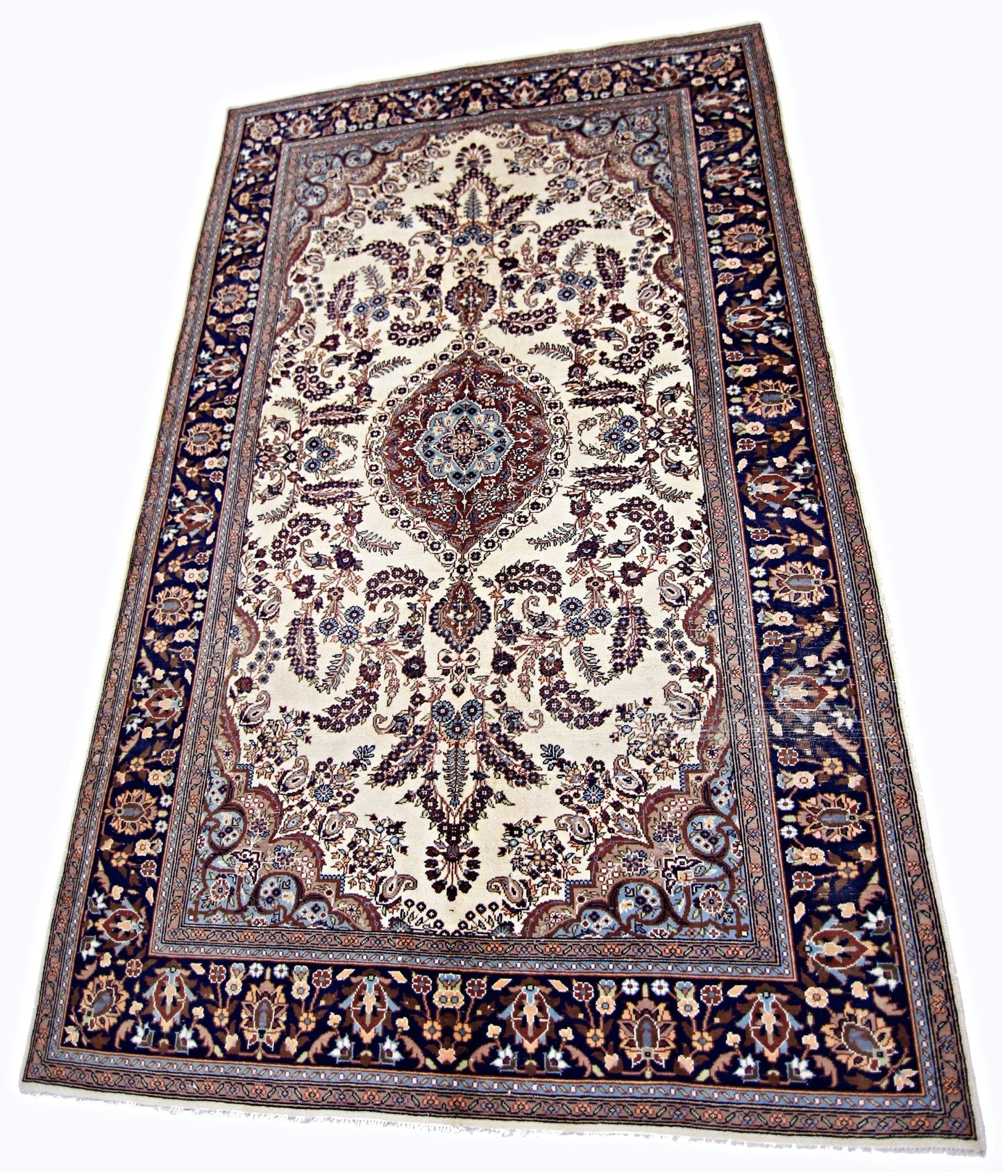 Handmade Traditional Pakistani Rug | 218 x 139 cm | 7'2" x 4'7" - Najaf Rugs & Textile