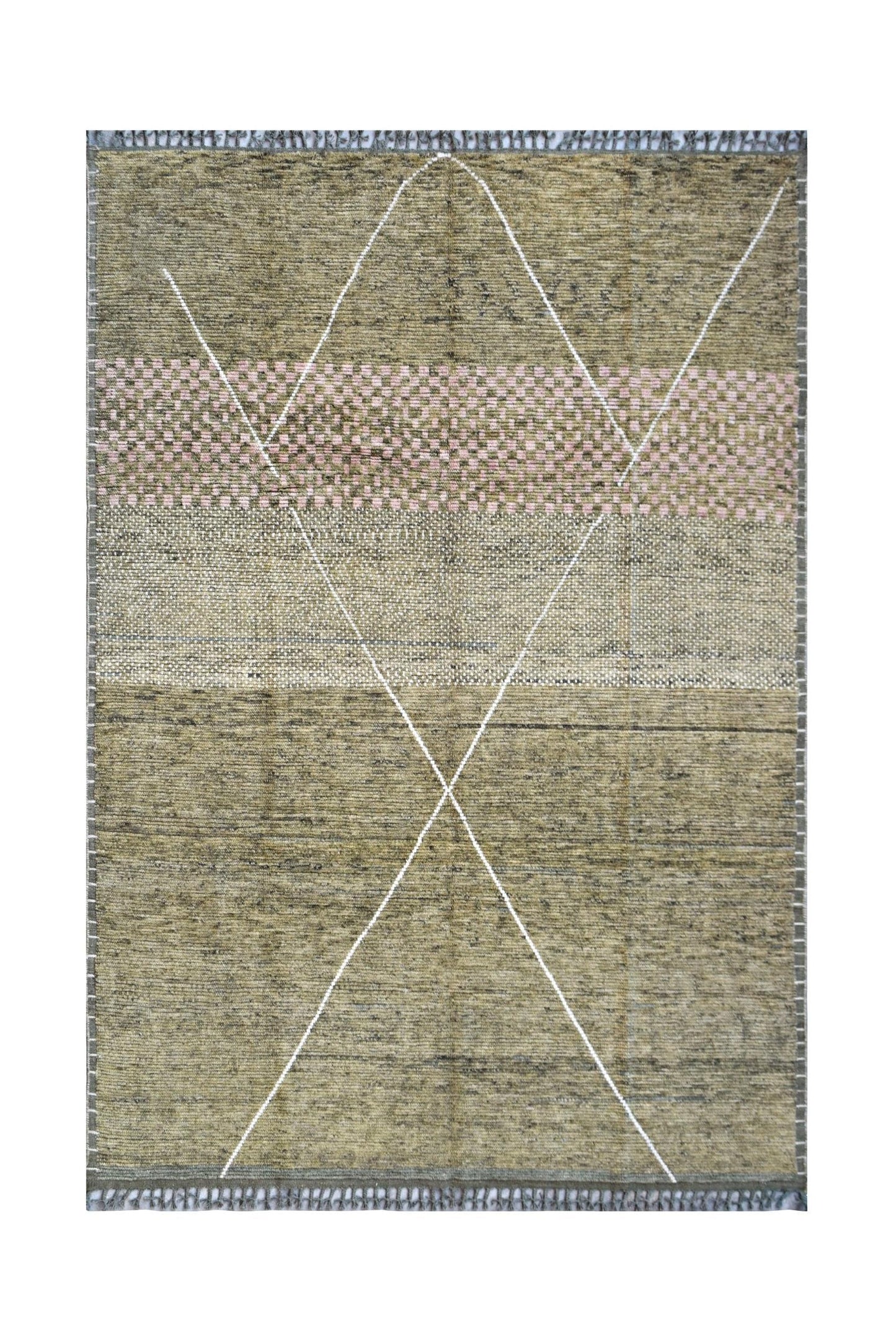 Handknotted Tribal Afghan Berber Rug | 326 x 251 cm | 10'9" x 8'3" - Najaf Rugs & Textile