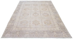 Handmade Transitional Oushak Rug | 370 x 269 cm | 12'1" x 8'8" - Najaf Rugs & Textile