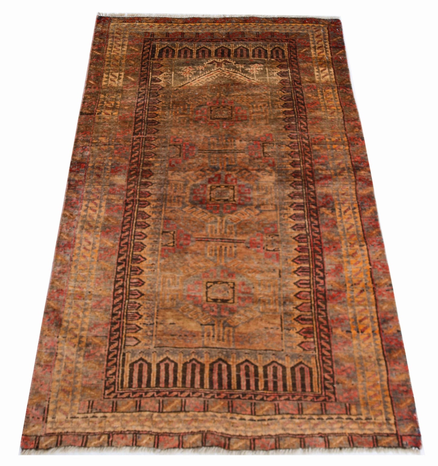 Handmade Tribal Afghan Balouch Rug | 121 x 75 cm | 4' x 2'5" - Najaf Rugs & Textile