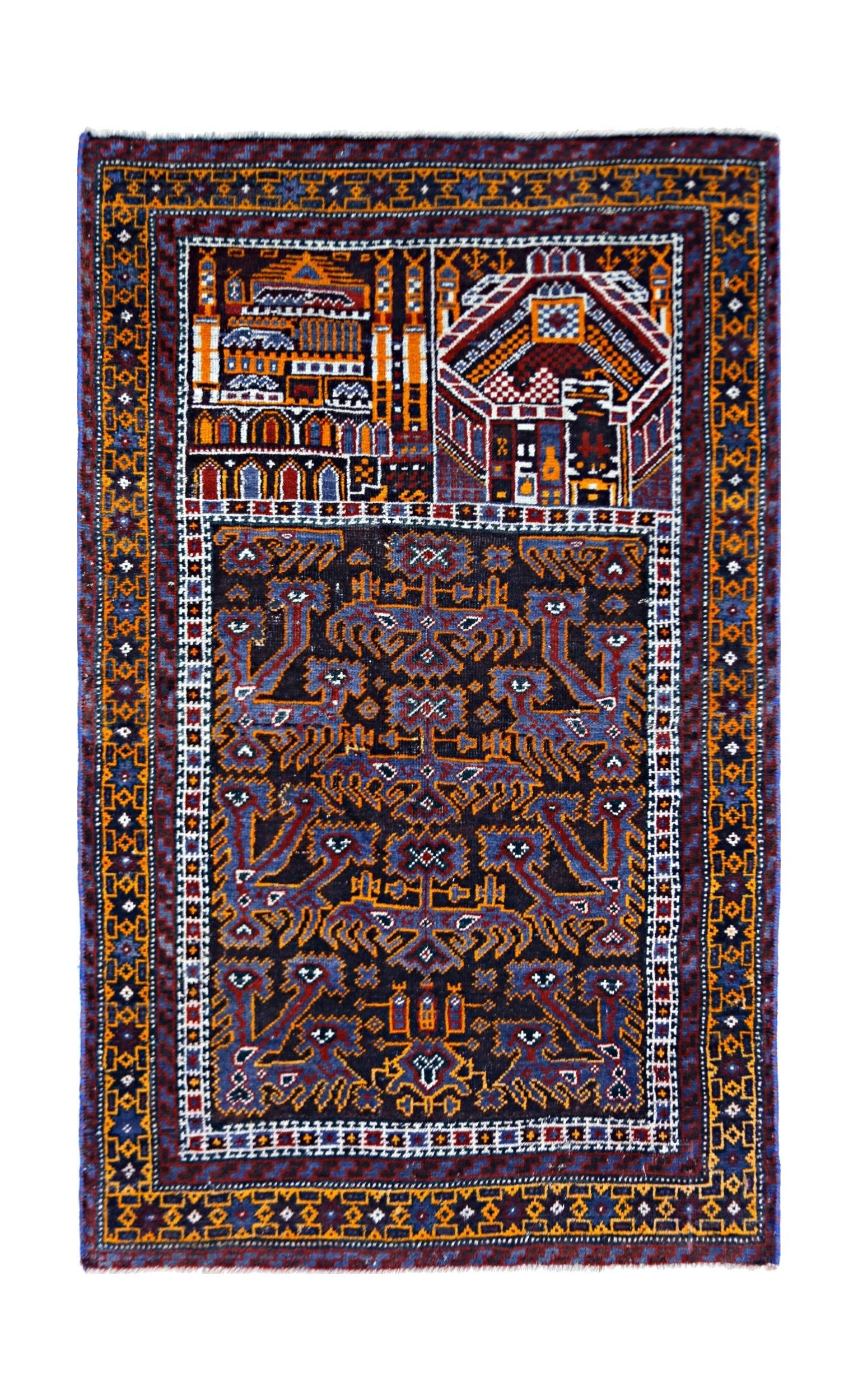 Vintage Afghan Baluch Rug