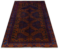 Handmade Tribal Afghan Balouch Rug | 136 x 87 cm | 4'6" x 2'10" - Najaf Rugs & Textile