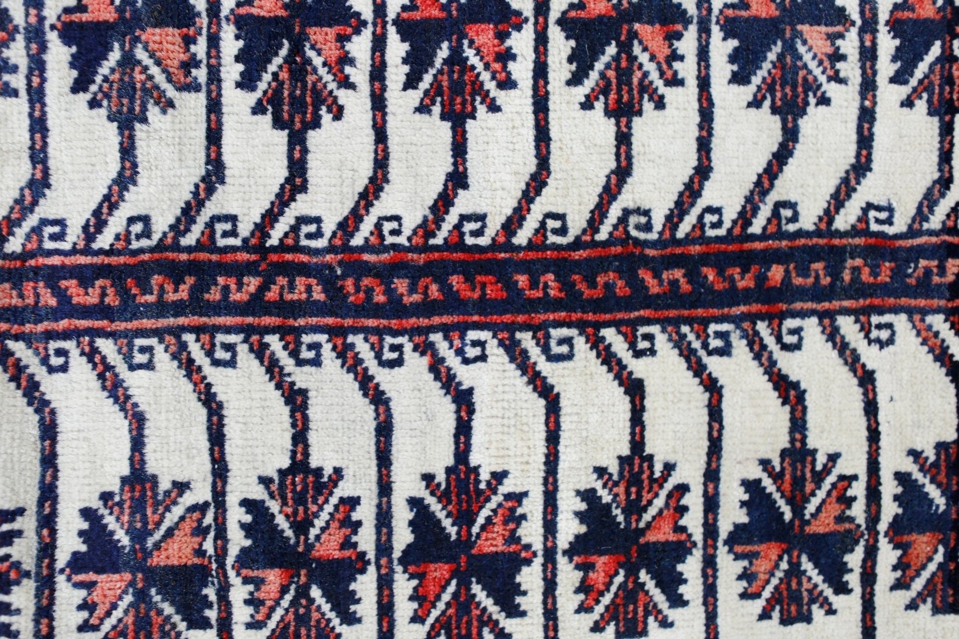 Handmade Vintage Afghan Turkmen Prayer Rug | 160 x 100 cm | 5'3" x 3'3" - Najaf Rugs & Textile