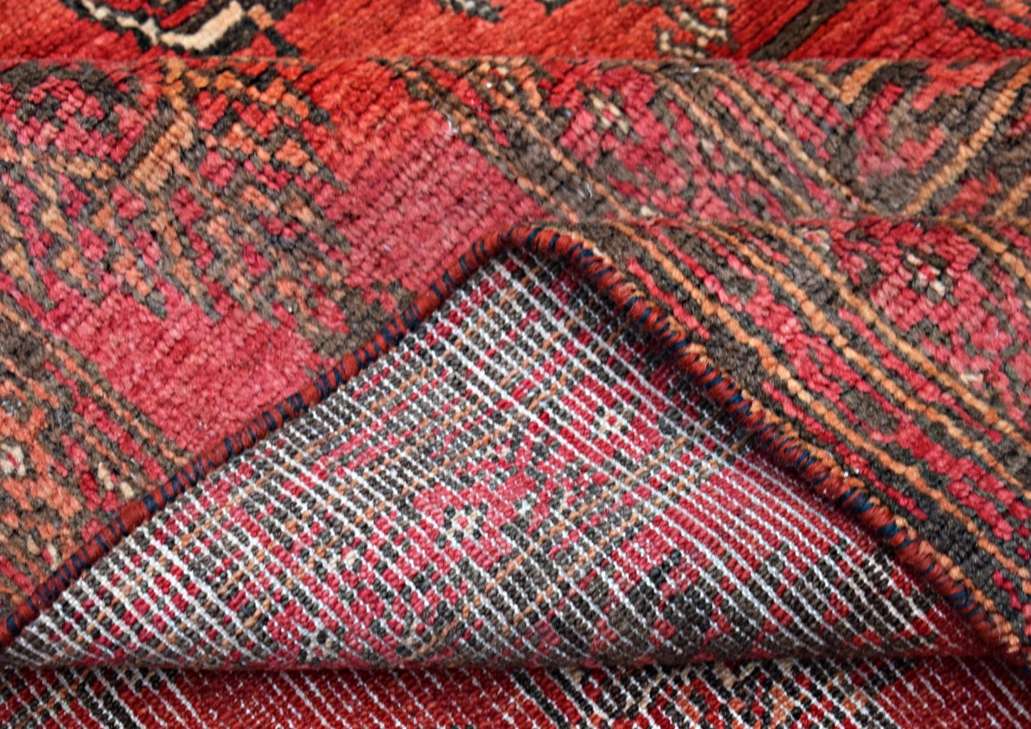 Handmade Vintage Afghan Turkmen Rug | 231 x 207 cm | 7'7" x 6'10" - Najaf Rugs & Textile