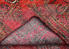 Handmade Vintage Afghan Turkmen Rug | 231 x 207 cm | 7'7" x 6'10" - Najaf Rugs & Textile