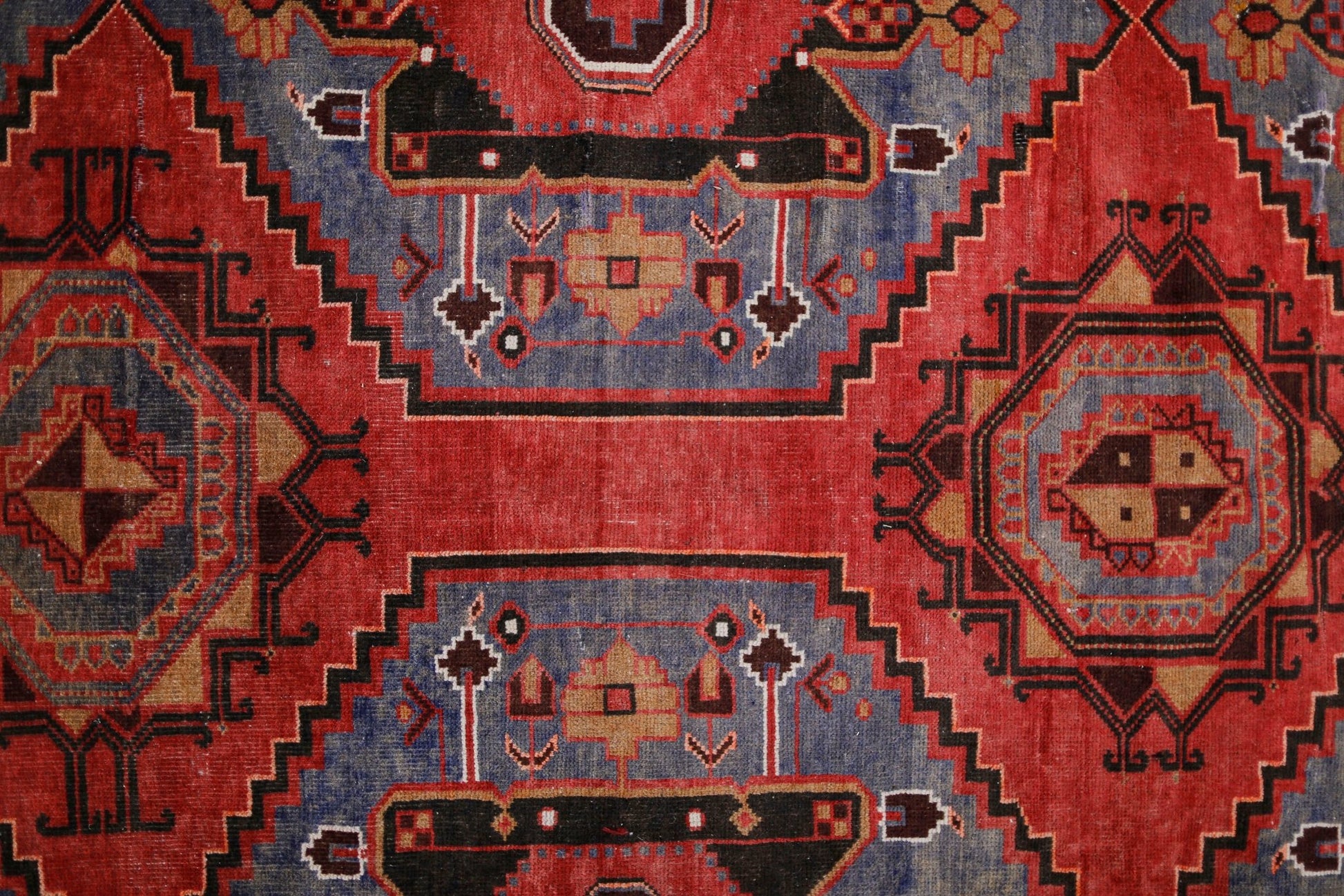 Handmade Vintage Afghan Balouch Rug | 384 x 260 cm | 12'7" x 8'6" - Najaf Rugs & Textile