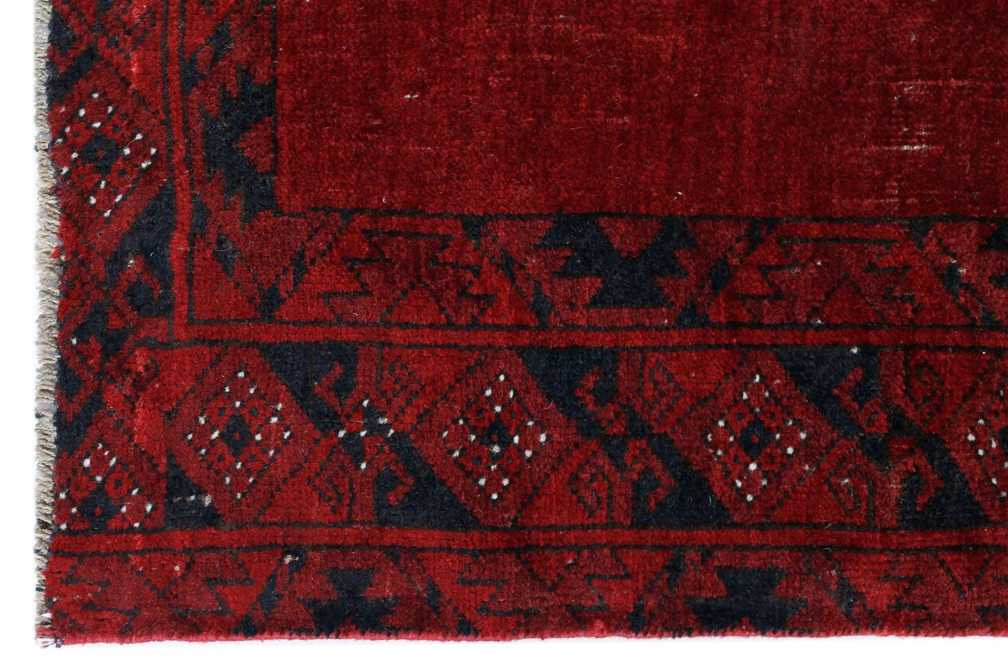Handmade Vintage Afghan Turkmen Prayer Rug | 99 x 78 cm | 3'3" x 2'7" - Najaf Rugs & Textile