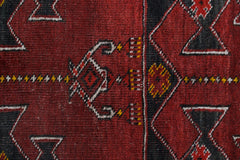 Handmade Vintage Afghan Turkmen Prayer Rug | 102 x 75 cm | 3'4" x 2'5" - Najaf Rugs & Textile