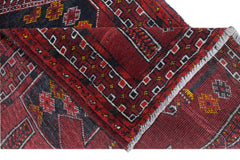 Handmade Vintage Afghan Turkmen Prayer Rug | 102 x 75 cm | 3'4" x 2'5" - Najaf Rugs & Textile