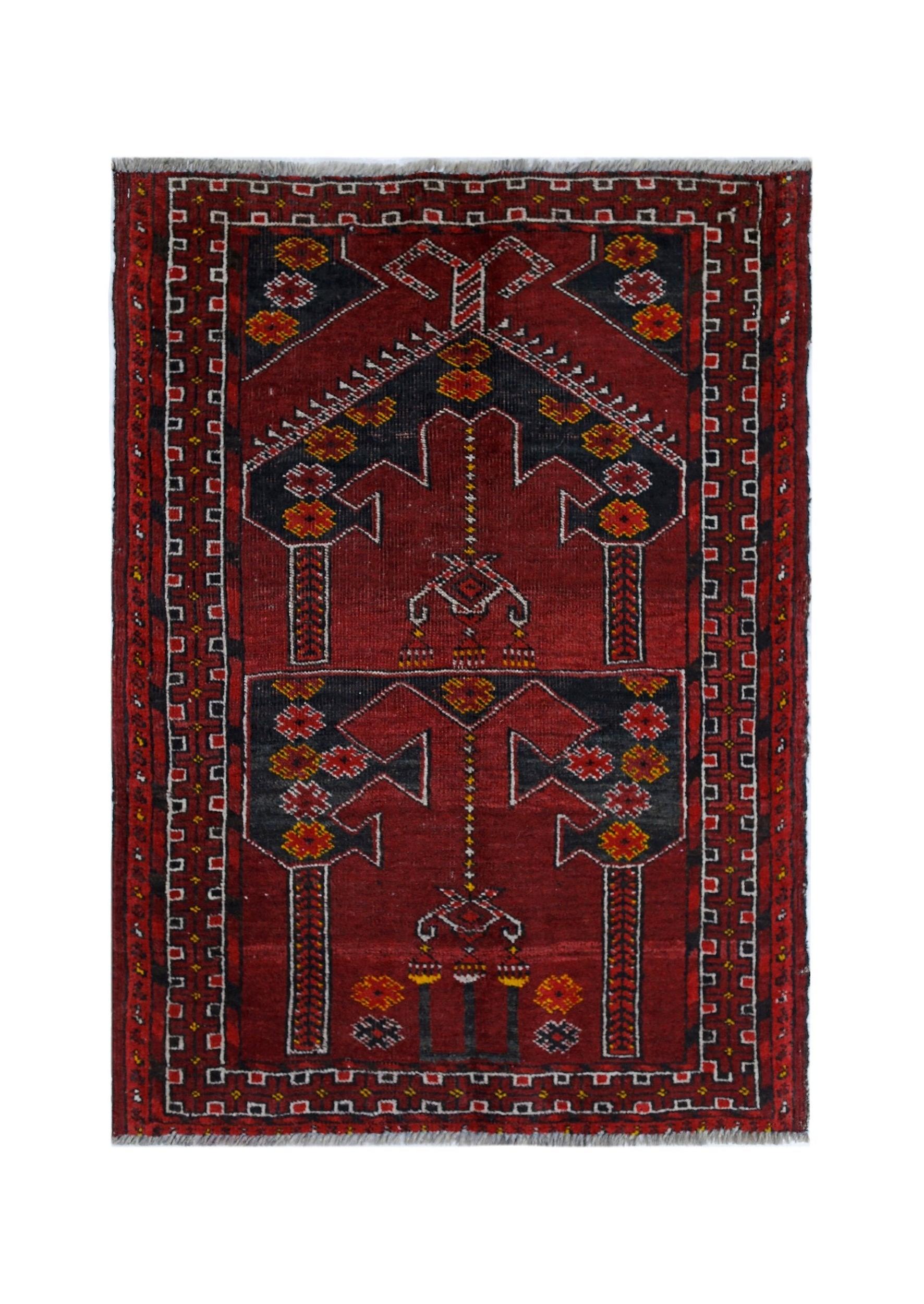 Vintage Afghan Turkmen Rug