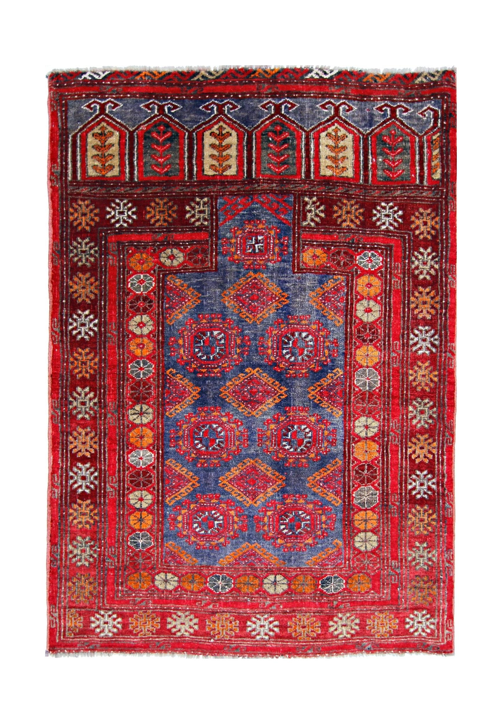 Vintage Afghan Turkmen Rug