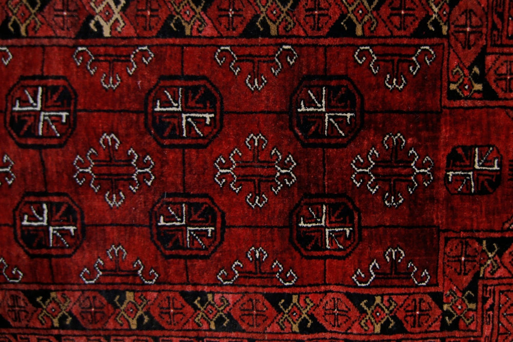 Vintage Afghan Turkmen Rug