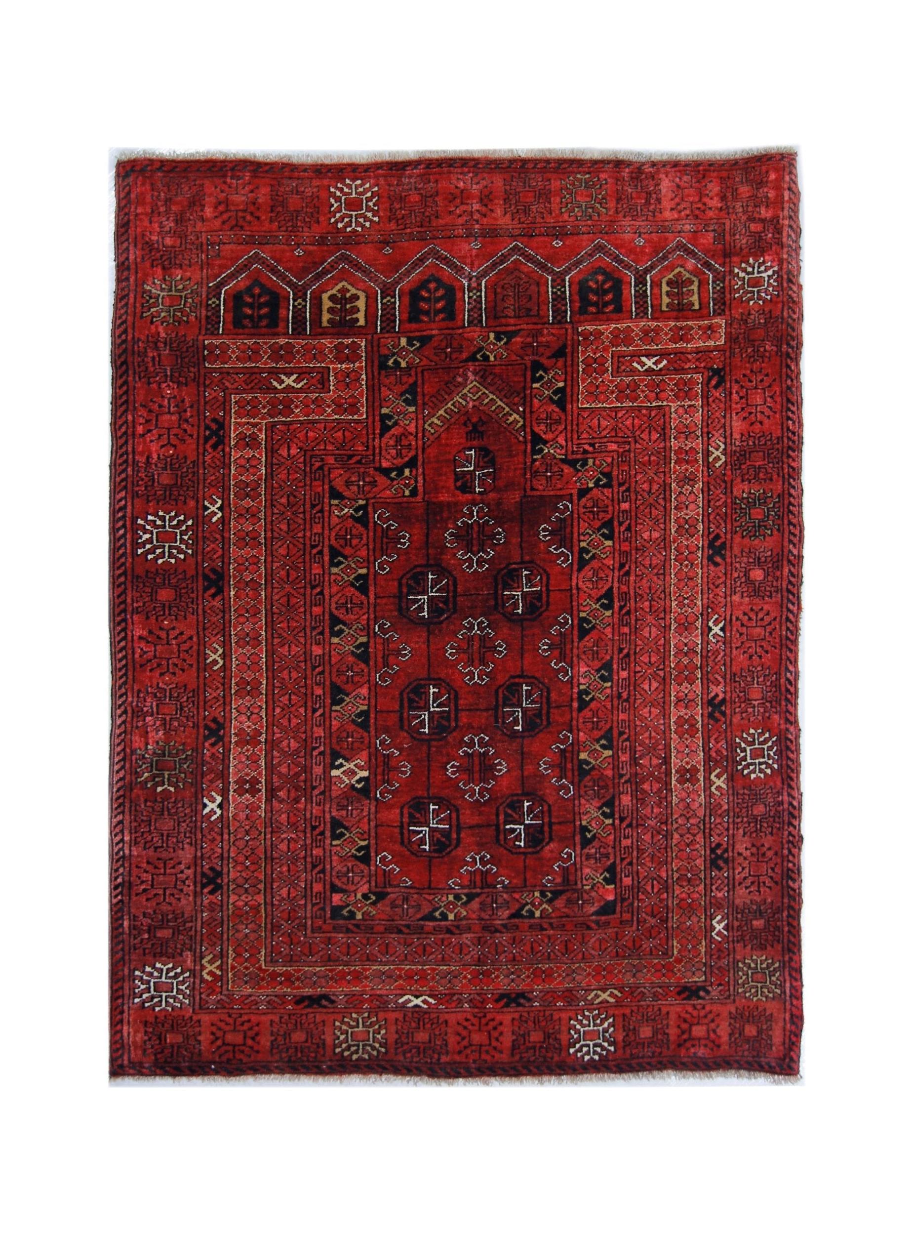 Vintage Afghan Turkmen Rug