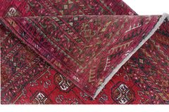 Handmade Vintage Afghan Turkmen Rug | 116 x 78 cm | 3'10" x 2'7" - Najaf Rugs & Textile