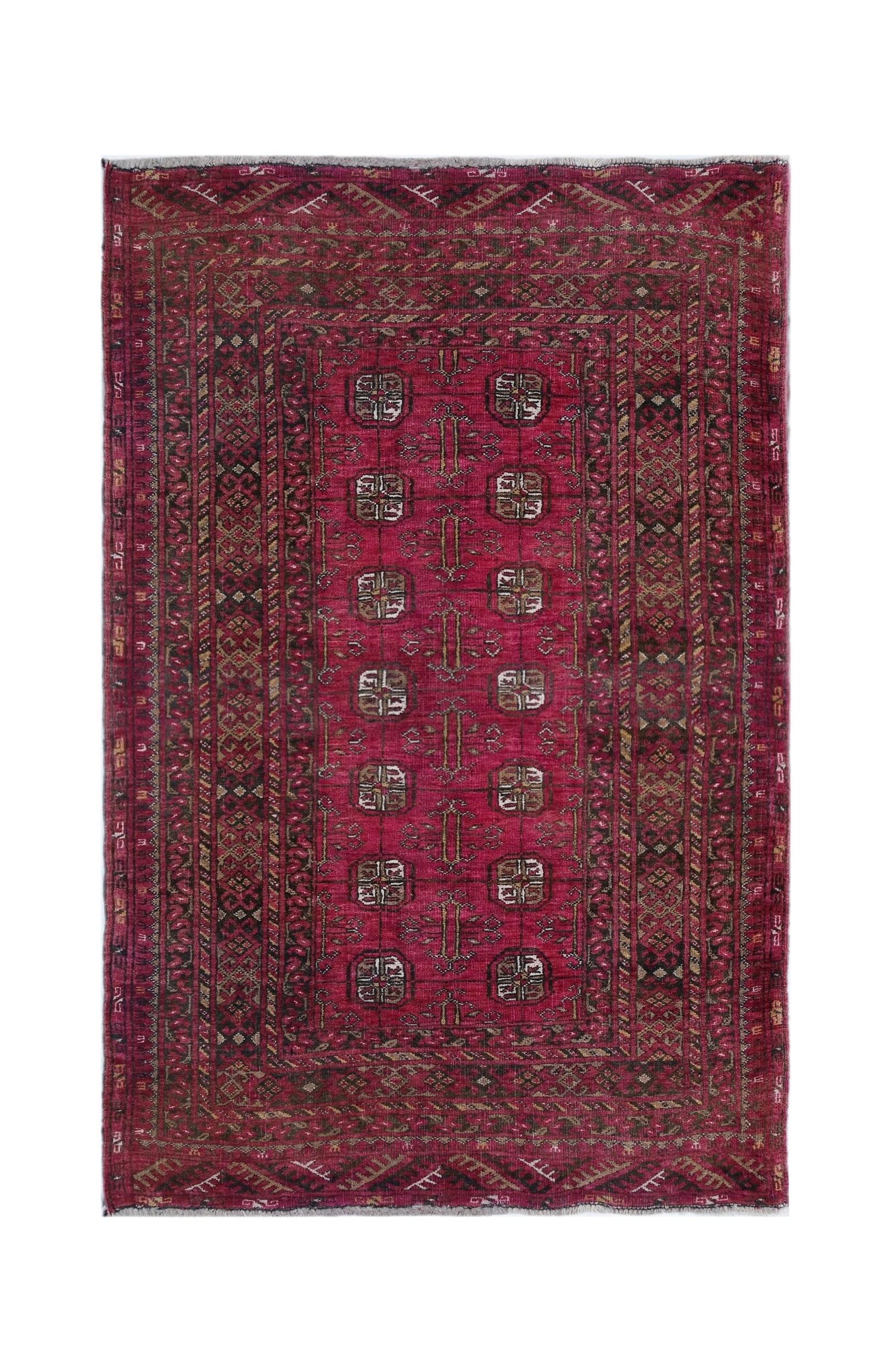 Vintage Afghan Turkmen Rug