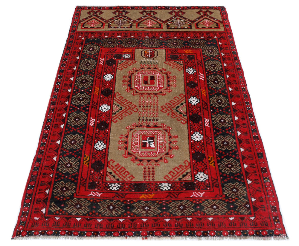 Vintage Afghan Turkmen Rug