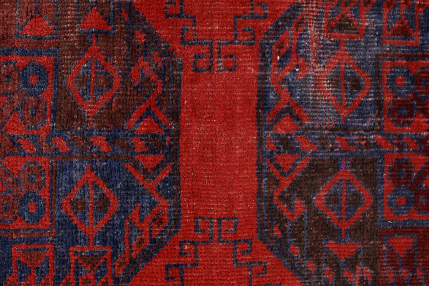 Handmade Vintage Afghan Turkmen Rug | 117 x 77 cm | 3'10" x 2'6" - Najaf Rugs & Textile