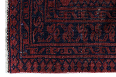 Handmade Vintage Afghan Turkmen Rug | 117 x 96 cm | 3'10" x 3'2" - Najaf Rugs & Textile