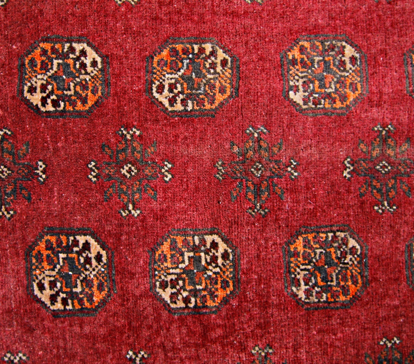 Handmade Vintage Afghan Turkmen Rug | 118 x 85 cm | 3'10" x 2'9" - Najaf Rugs & Textile