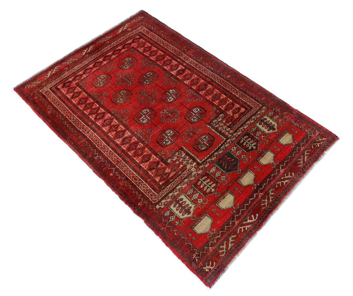 Vintage Afghan Turkmen Rug
