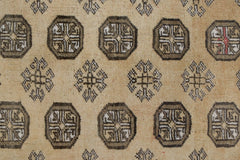 Handmade Vintage Afghan Turkmen Rug | 122 x 80 cm | 4' x 2'8" - Najaf Rugs & Textile
