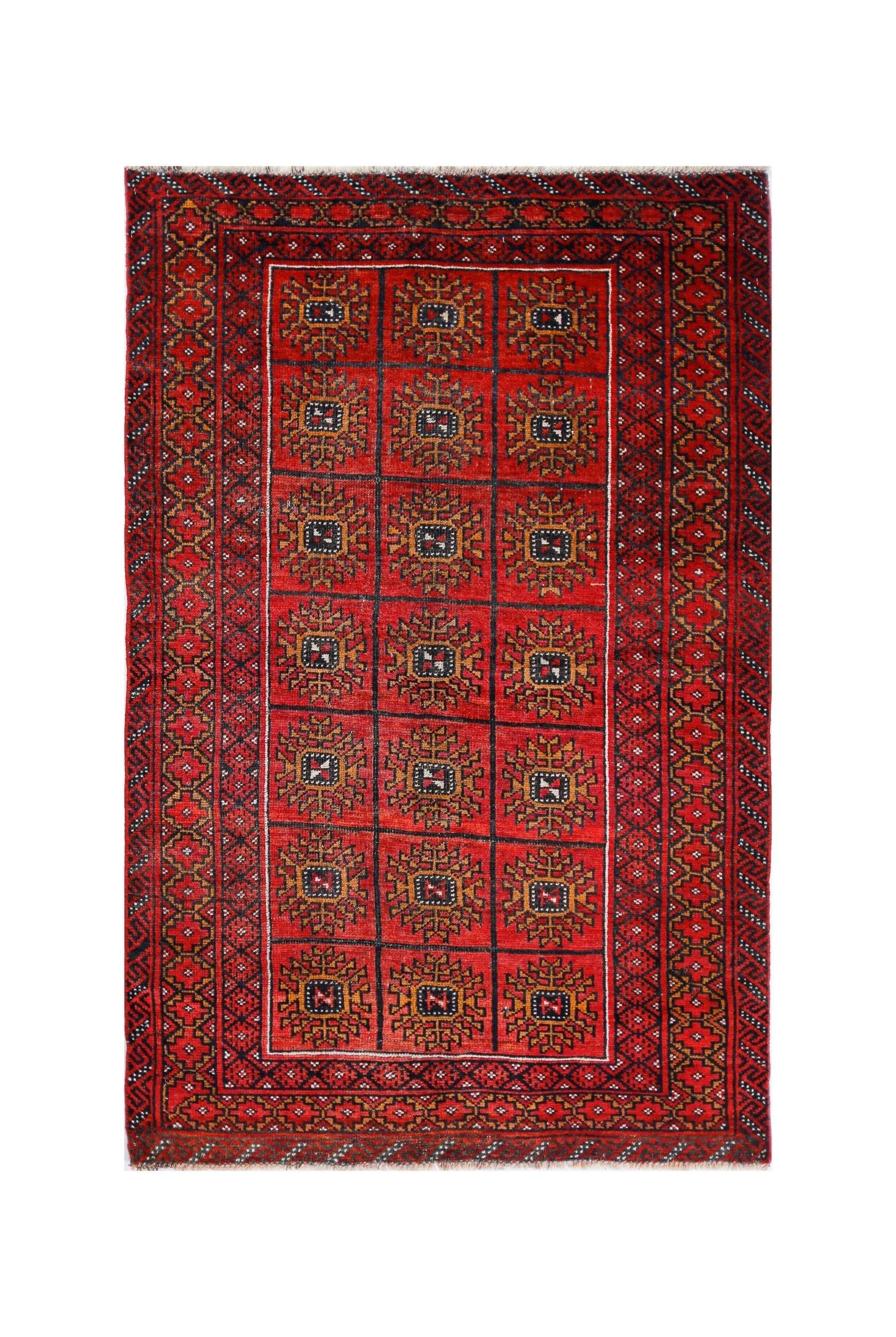 Vintage Afghan Turkmen Rug
