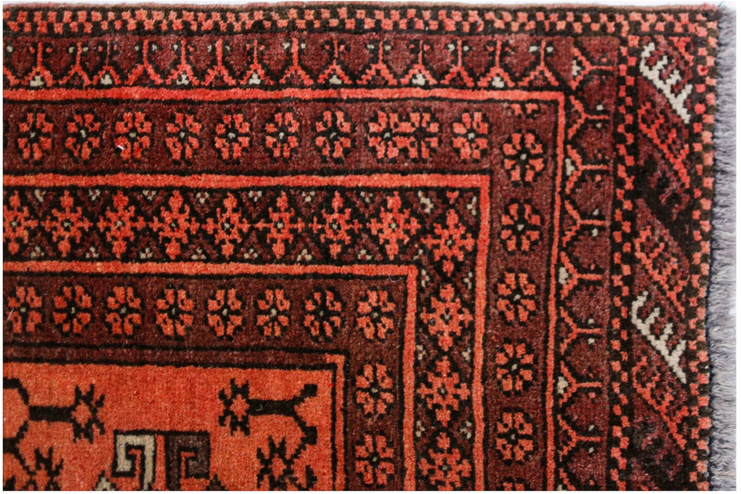Handmade Vintage Afghan Turkmen Rug | 177 x 101 cm | 5'10" x 3'4" - Najaf Rugs & Textile