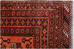 Handmade Vintage Afghan Turkmen Rug | 177 x 101 cm | 5'10" x 3'4" - Najaf Rugs & Textile