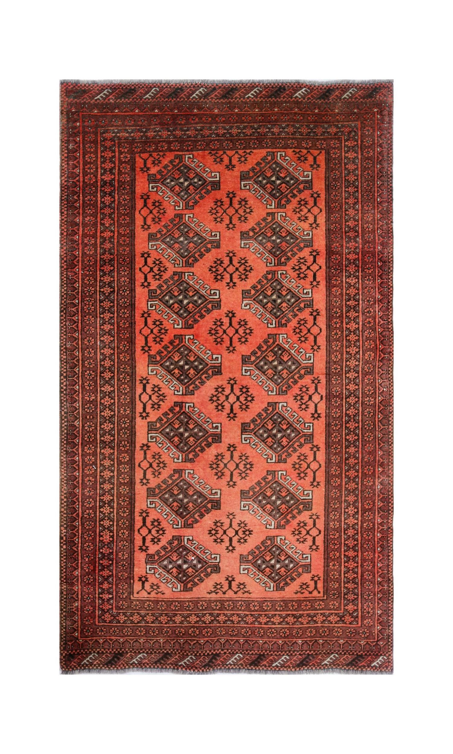 Vintage Afghan Turkmen Rug