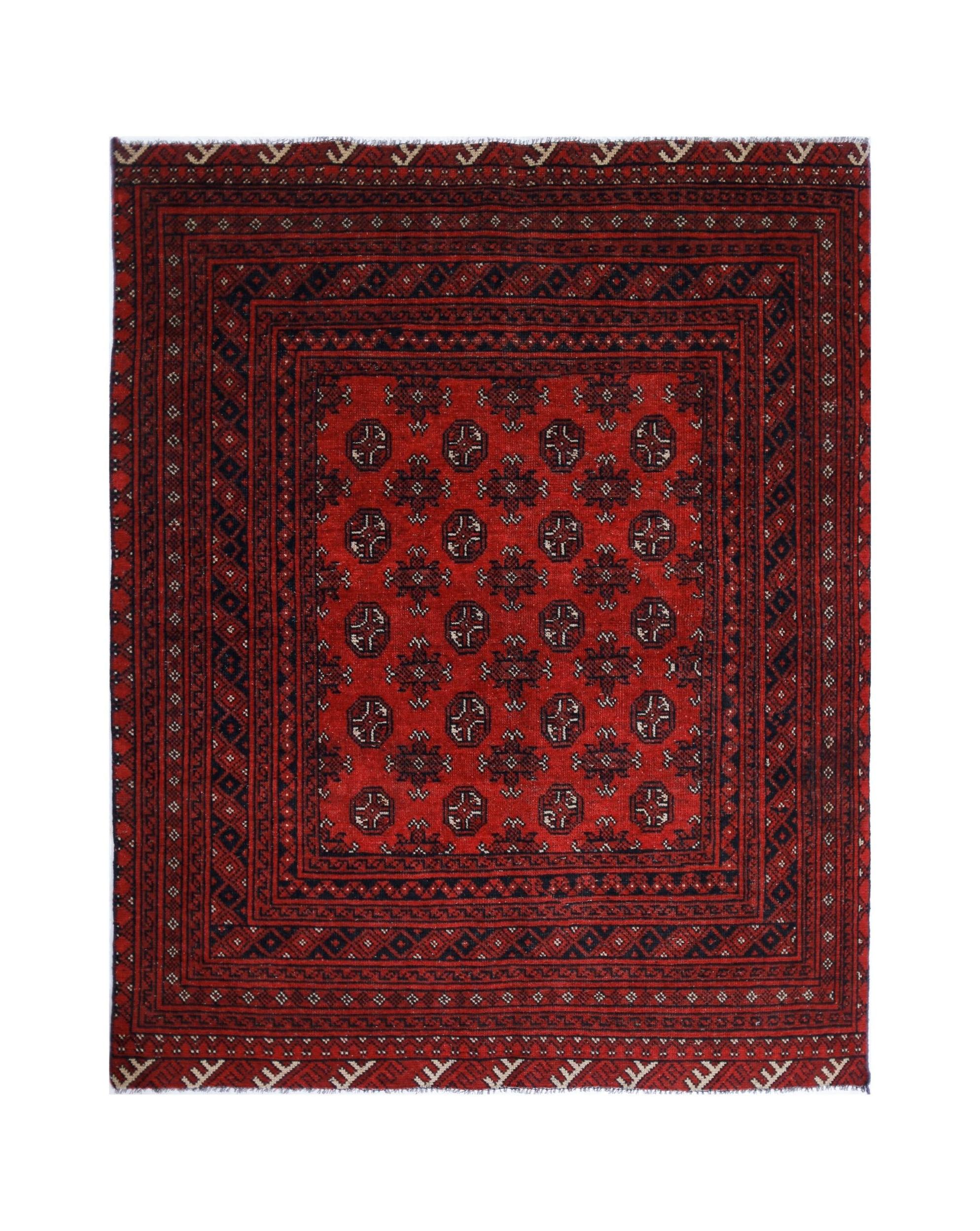 Vintage Afghan Turkmen Rug