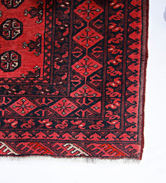 Handmade Vintage Afghan Turkmen Rug | 178 x 101 cm | 5'10" x 3'4" - Najaf Rugs & Textile