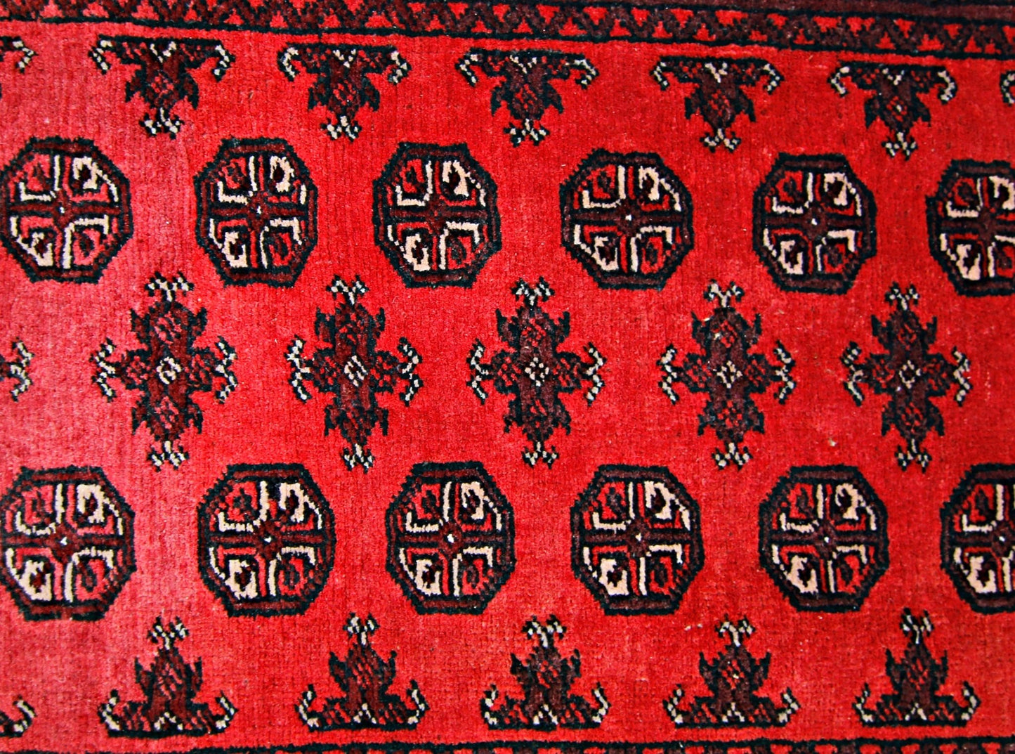 Handmade Vintage Afghan Turkmen Rug | 178 x 101 cm | 5'10" x 3'4" - Najaf Rugs & Textile