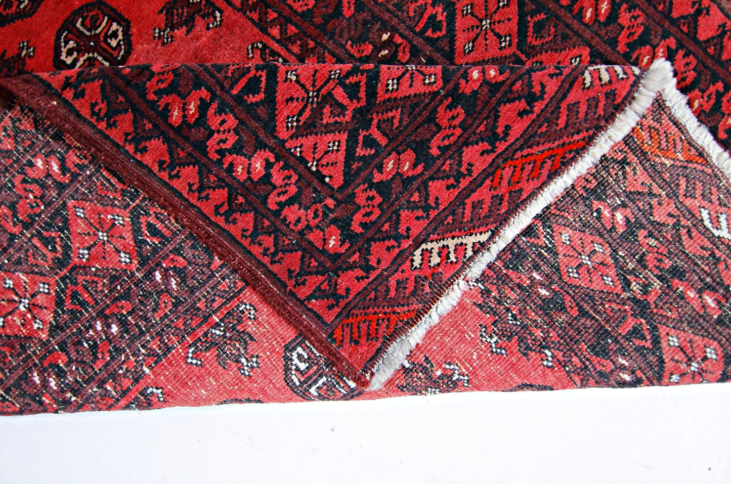Handmade Vintage Afghan Turkmen Rug | 178 x 101 cm | 5'10" x 3'4" - Najaf Rugs & Textile