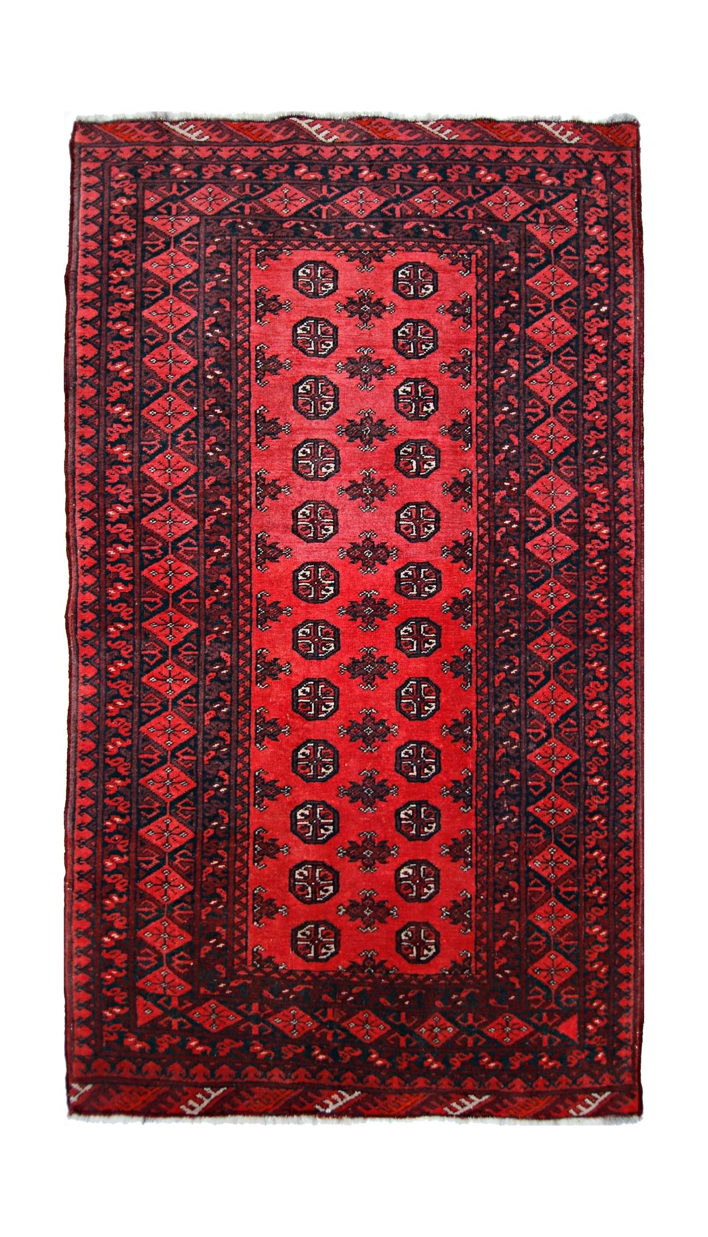 Vintage Afghan Turkmen Rug