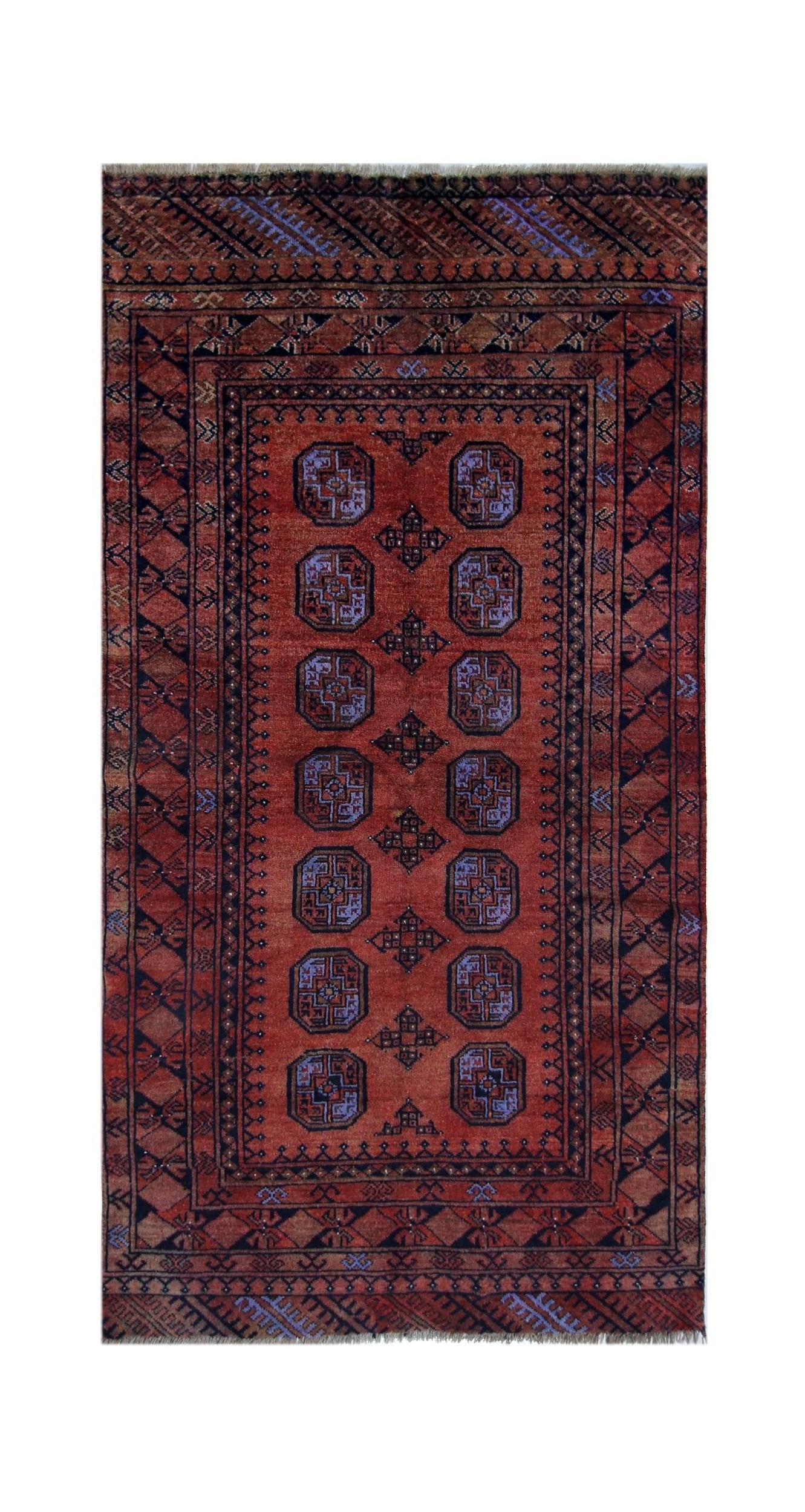 Vintage Afghan Turkmen Rug
