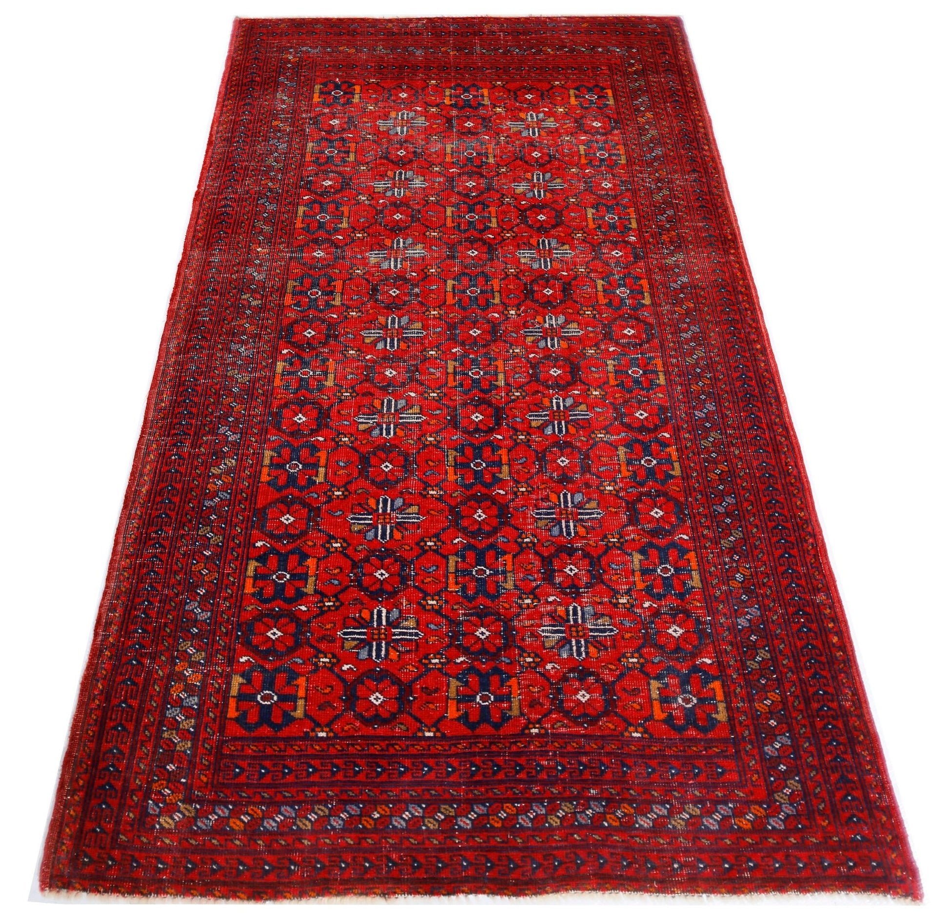 Handmade Afghan Turkmen Rug | 196 x 103 cm | 6'5" x 3'4" - Najaf Rugs & Textile
