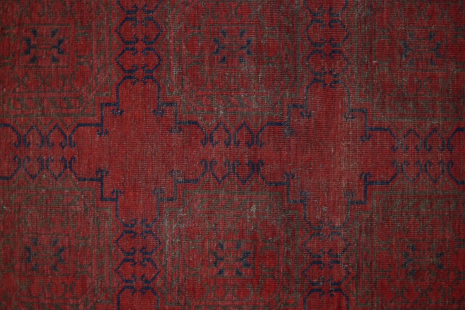 Handmade Vintage Afghan Turkmen Rug | 206 x 114 cm | 6'9" x 3'9" - Najaf Rugs & Textile