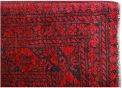 Handmade Vintage Afghan Turkmen Rug | 224 x 170 cm | 7'4" x 5'7" - Najaf Rugs & Textile