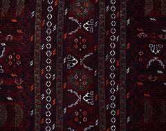 Handmade Vintage Afghan Turkmen Rug | 243 x 173 cm | 7'11" x 5'8" - Najaf Rugs & Textile