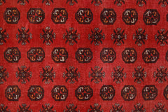 Handmade Vintage Afghan Turkmen Rug | 272 x 200 cm | 8'11" x 6'7" - Najaf Rugs & Textile