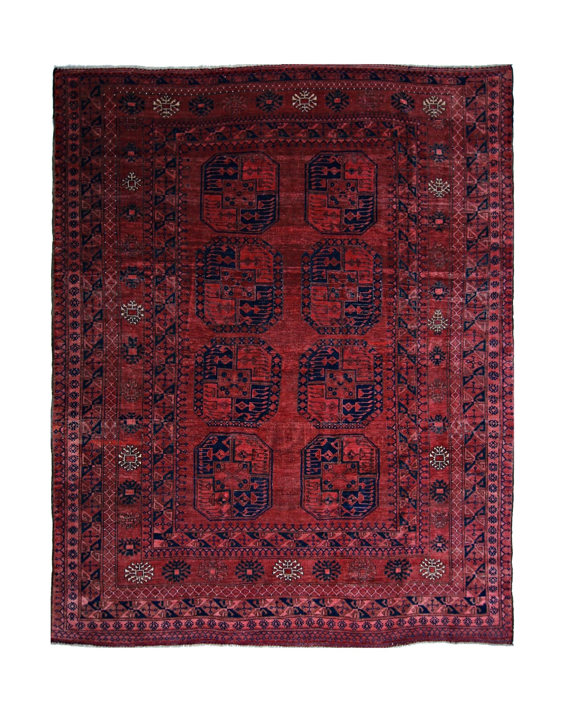 Vintage Afghan Turkmen Rug