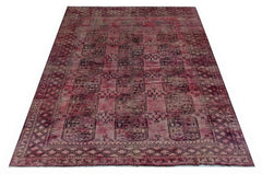 Handmade Vintage Afghan Turkmen Rug | 297 x 234 cm | 9'9" x 7'8" - Najaf Rugs & Textile