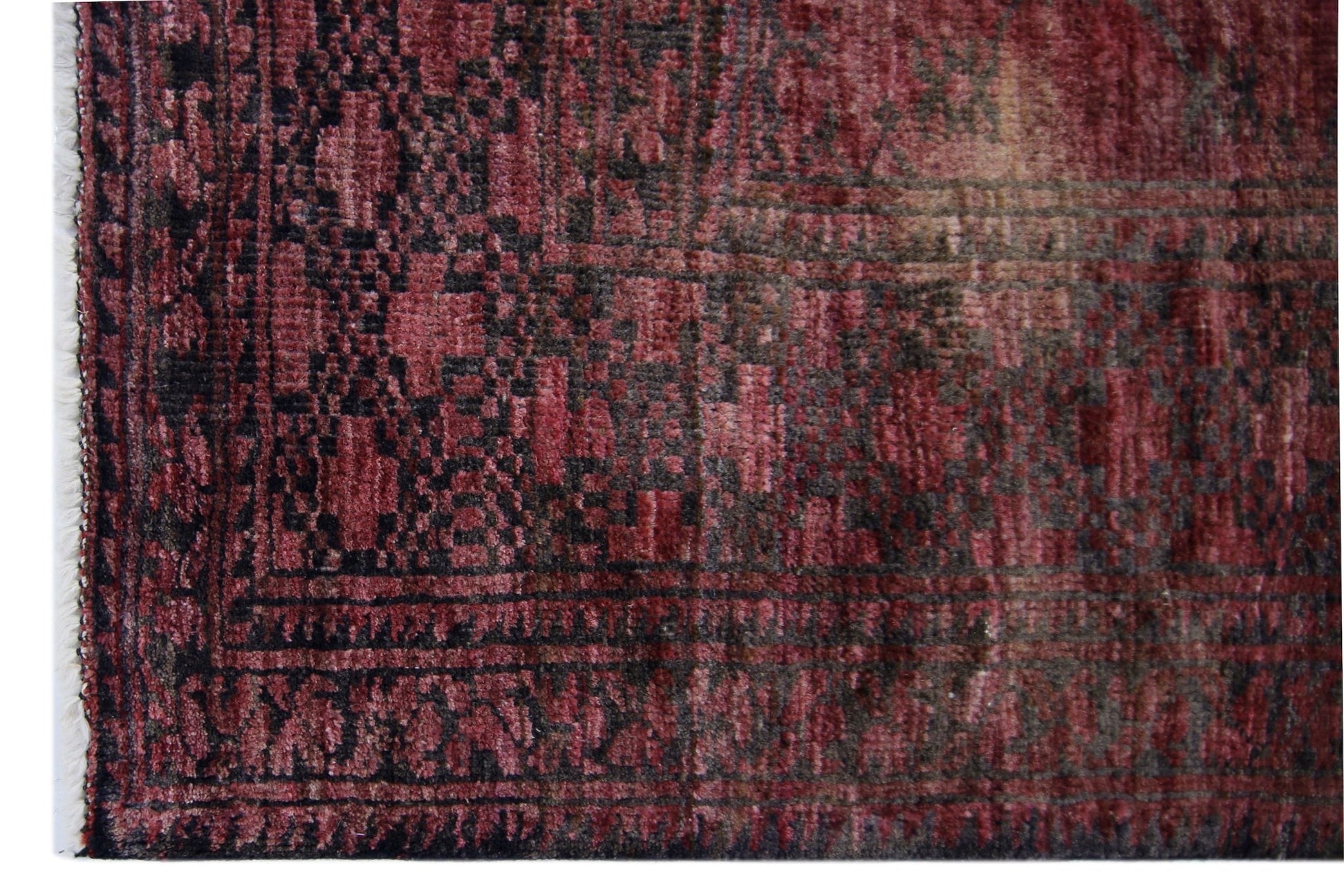 Handmade Vintage Afghan Turkmen Rug | 297 x 234 cm | 9'9" x 7'8" - Najaf Rugs & Textile